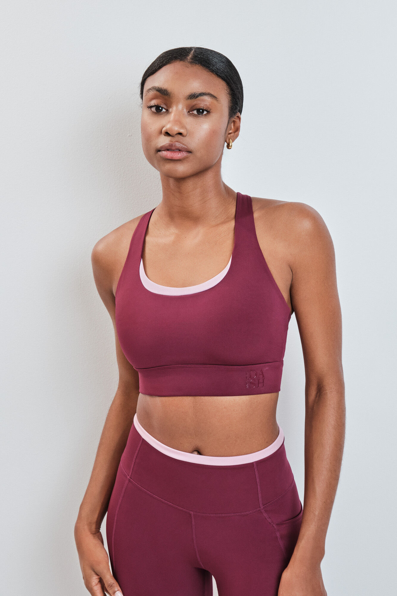 Dash and Stars Brasier deportivo 4D STRETCH vino p&uacute;rpura