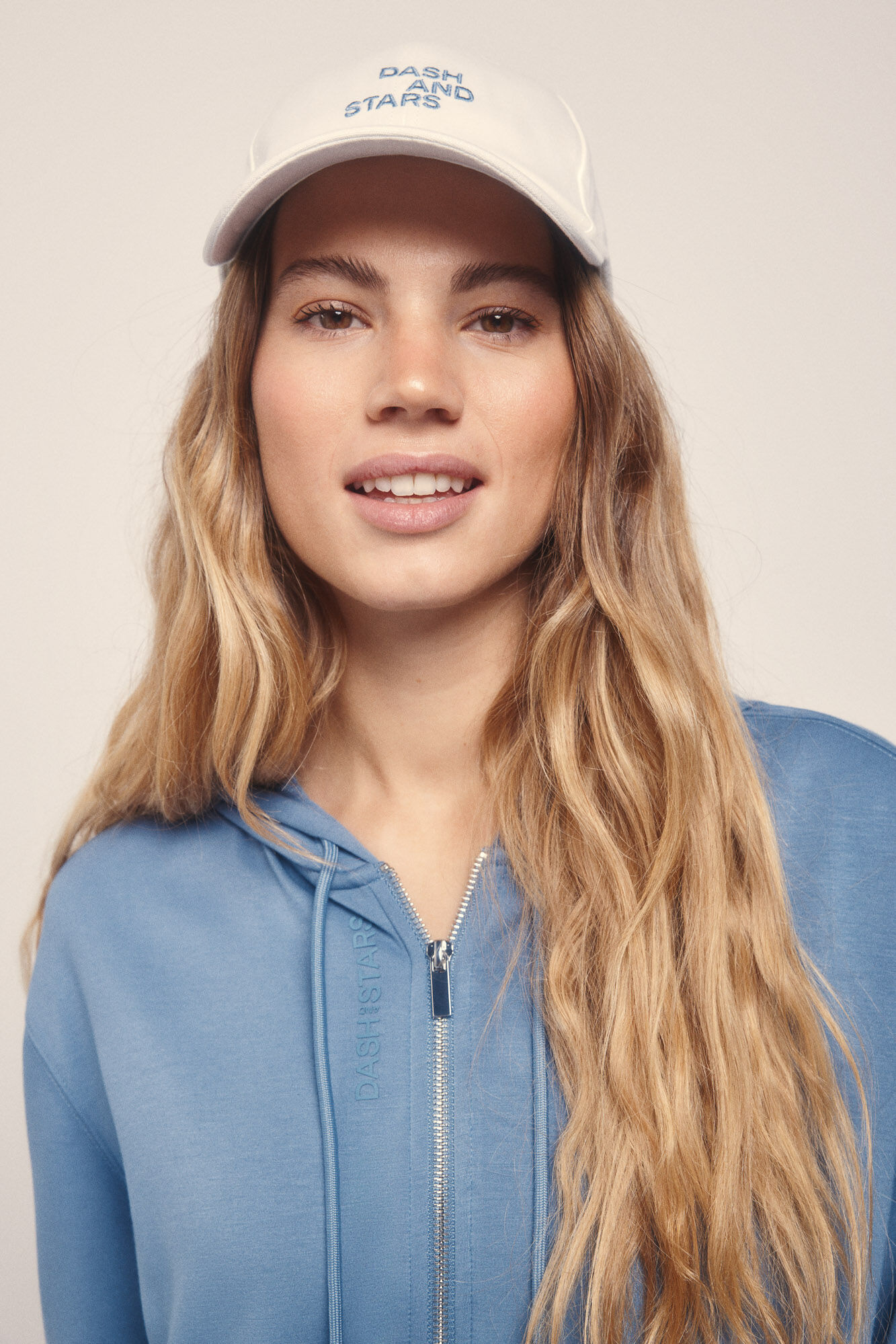 Dash and Stars Chaqueta modal tacto suave azul azul