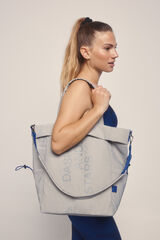 Dash and Stars Bolso tote gris metalizado gris