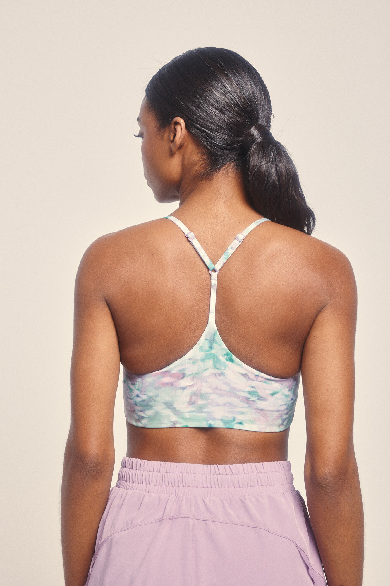 Dash and Stars Top deportivo print flores verde