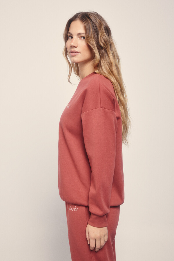 Dash and Stars Sudadera felpa piqué granate púrpura