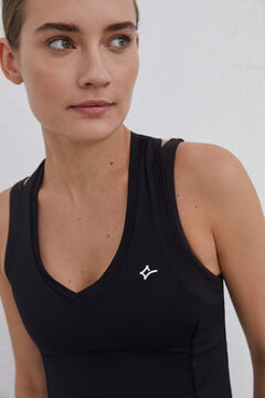 Dash and Stars Playera tirantes olímpica transpirable negro negro