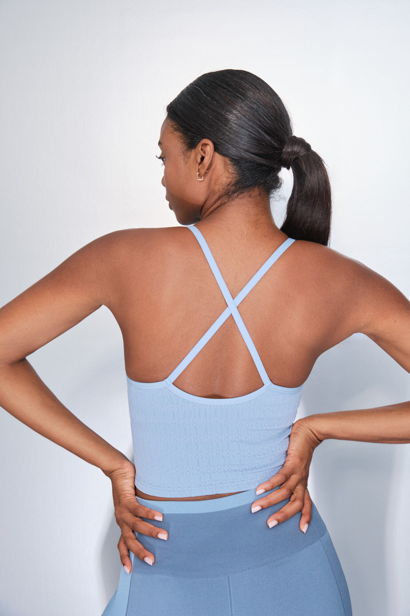 Dash and Stars Brasier deportivo azul Smock SEAMLESS COMFORT