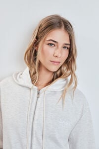 Dash and Stars Chamarra con capucha de viscosa suave gris