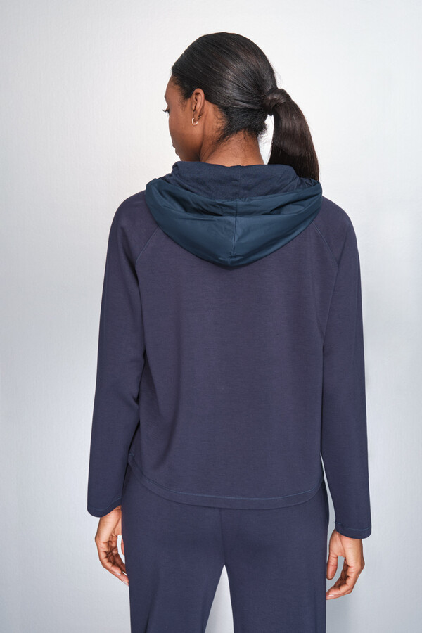 Dash and Stars Sudadera azul oscuro de soft touch azul