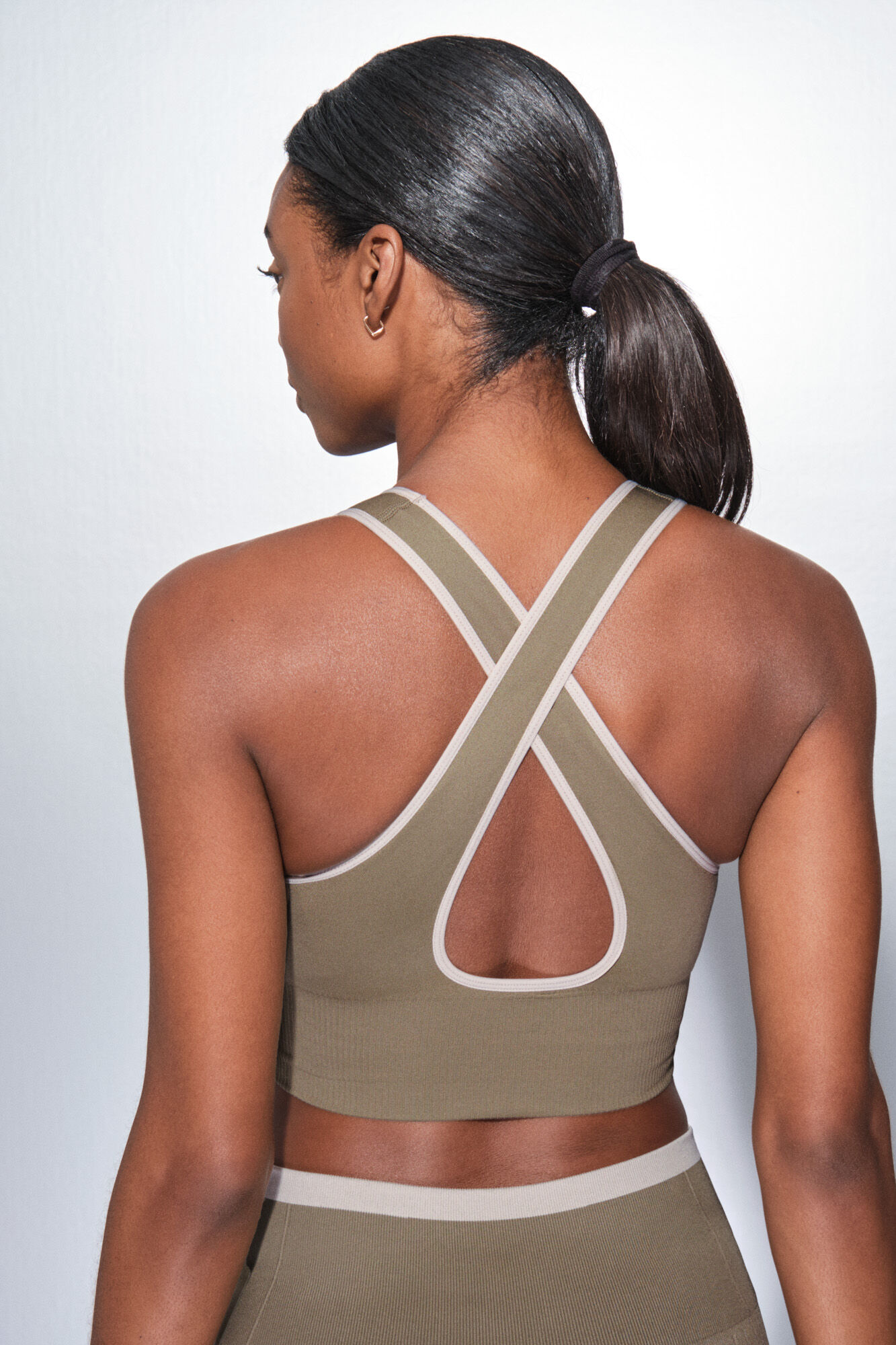 Dash and Stars Brasier deportivo caqui SEAMLESS COMFORT