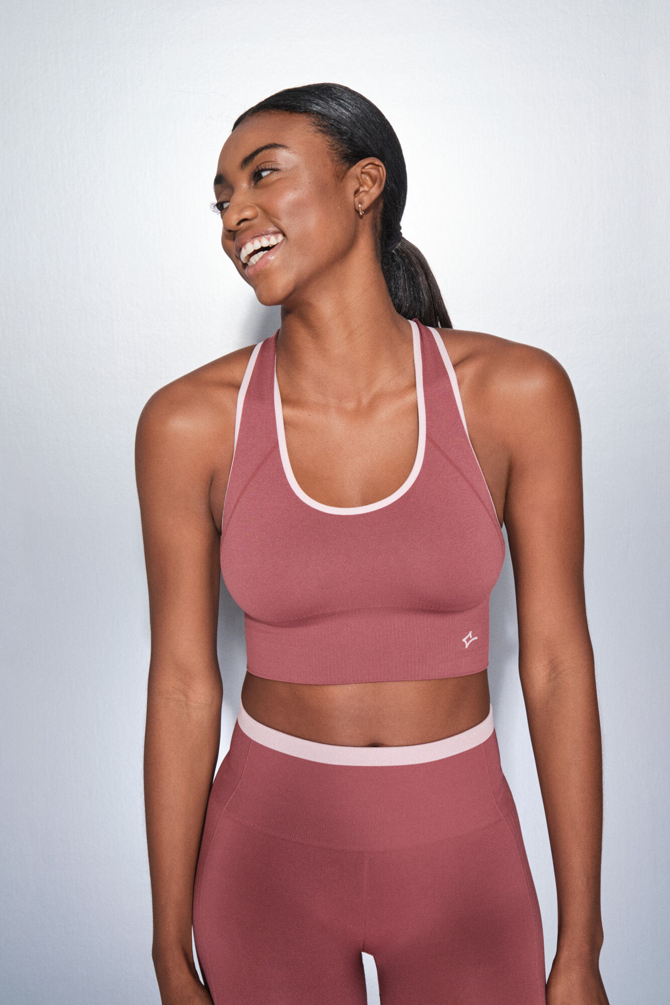 Dash and Stars Brasier deportivo rosa SEAMLESS COMFORT