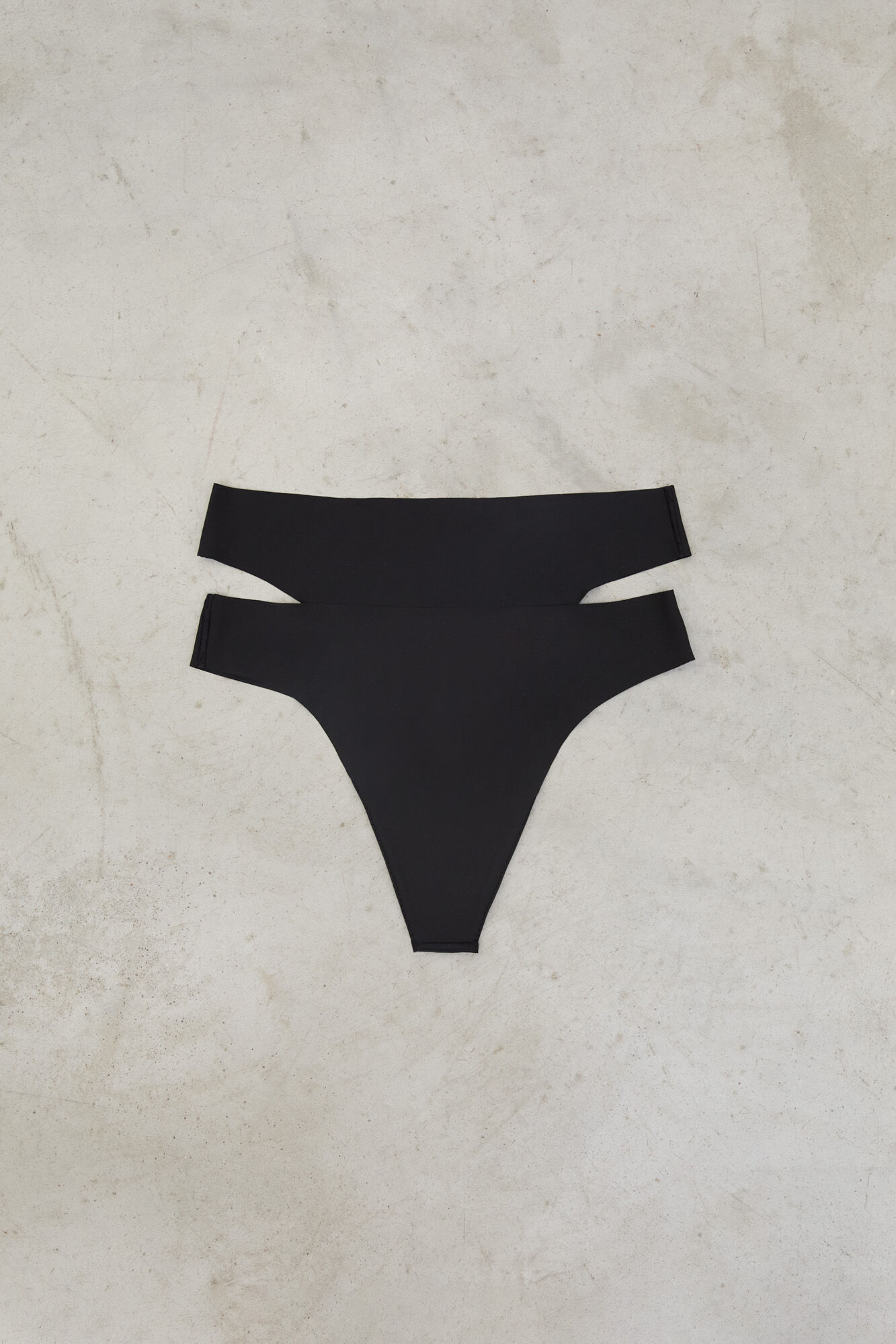 Dash and Stars Pack 2 tangas negras negro