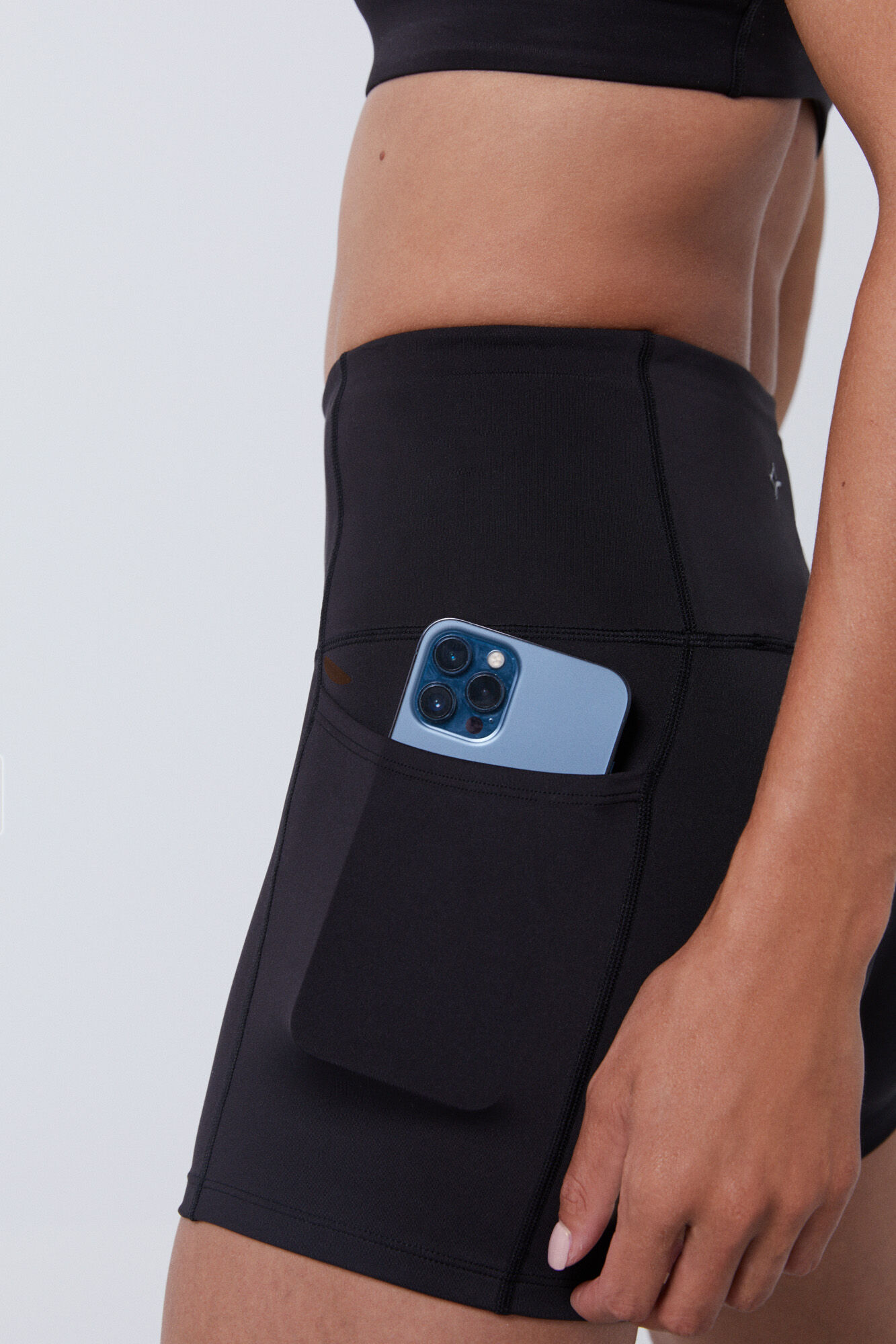 Dash and Stars Leggings cortos 'hot pant' negro 4D Stretch negro