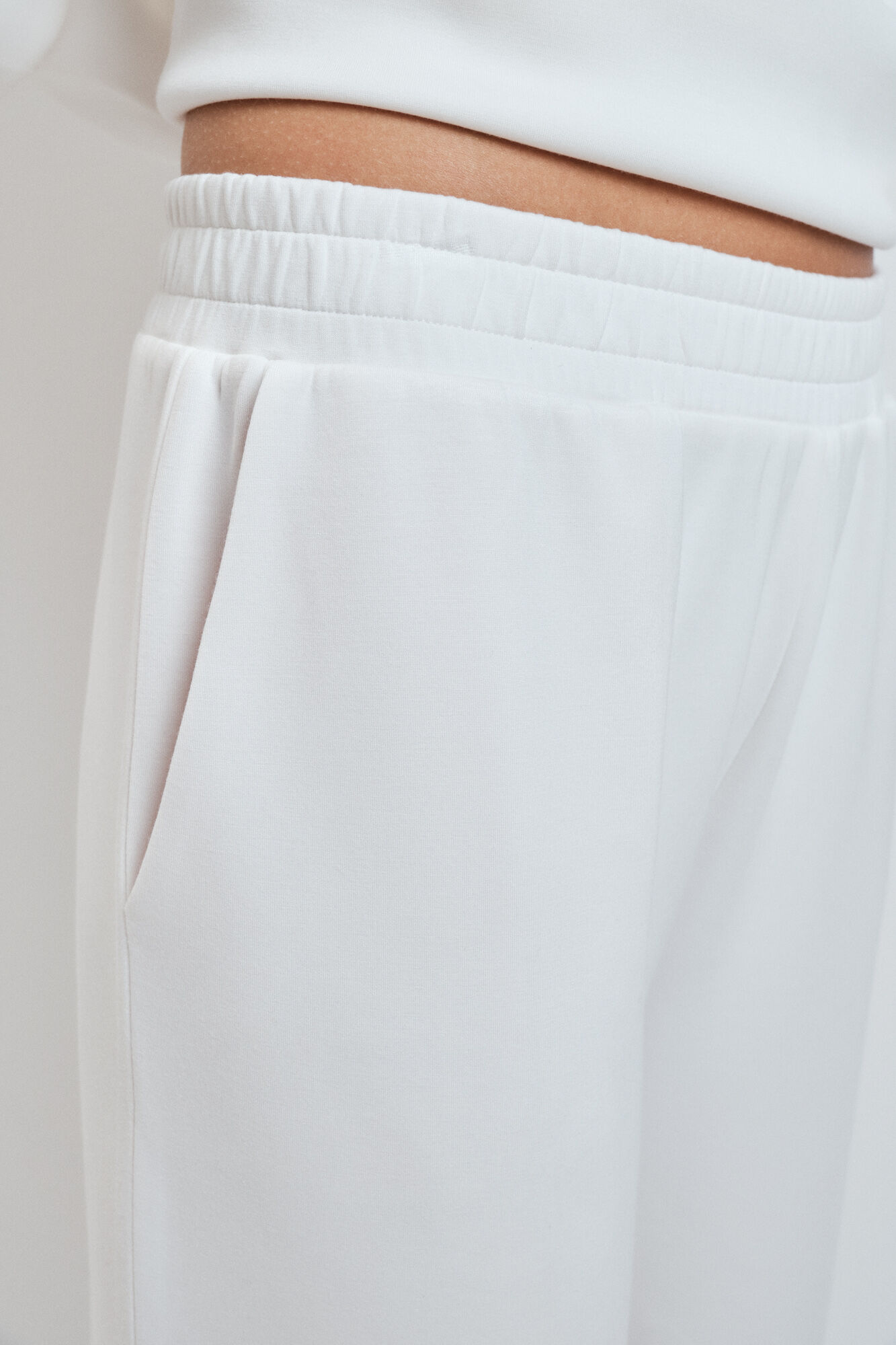 Dash and Stars Pantal&oacute;n largo ancho blanco beige