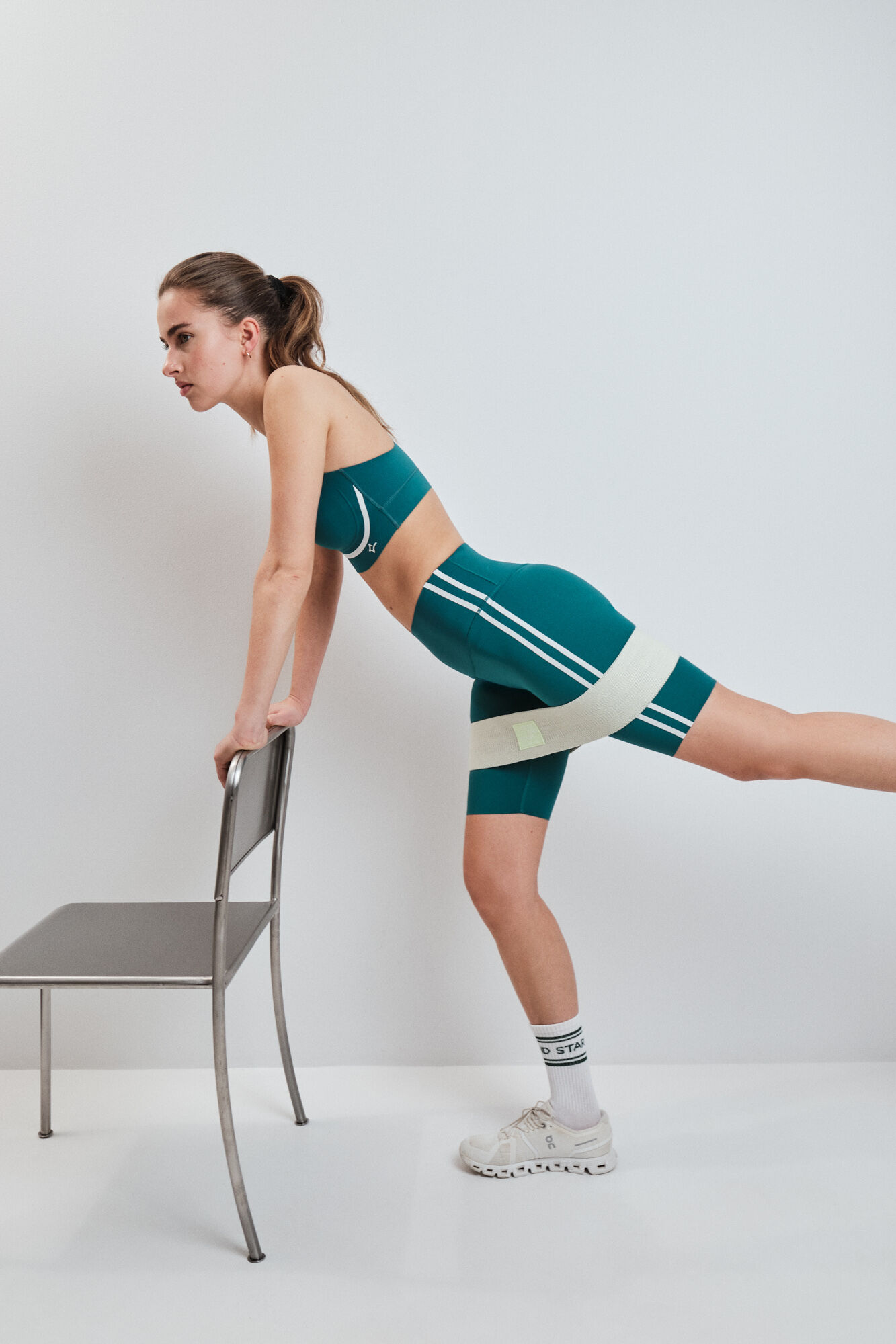 Dash and Stars Legging compresivo pirata verde