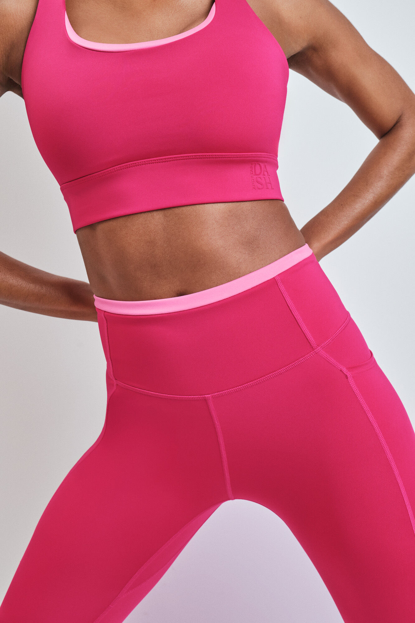 Dash and Stars Leggings cortos 4D STRETCH rosa