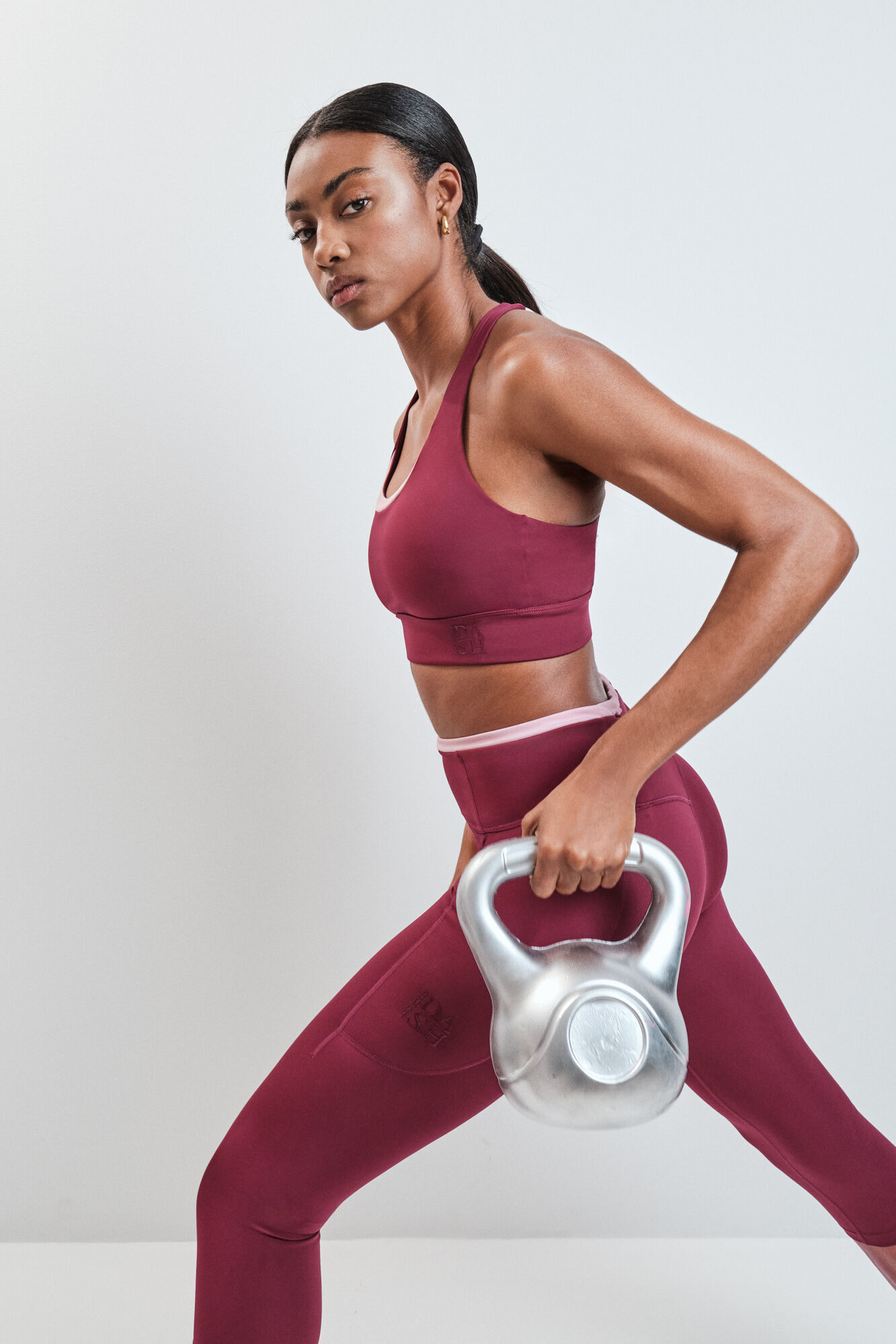 Dash and Stars Brasier deportivo 4D STRETCH vino p&uacute;rpura