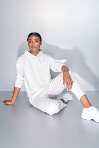 Dash and Stars Sudadera blanca drapeada