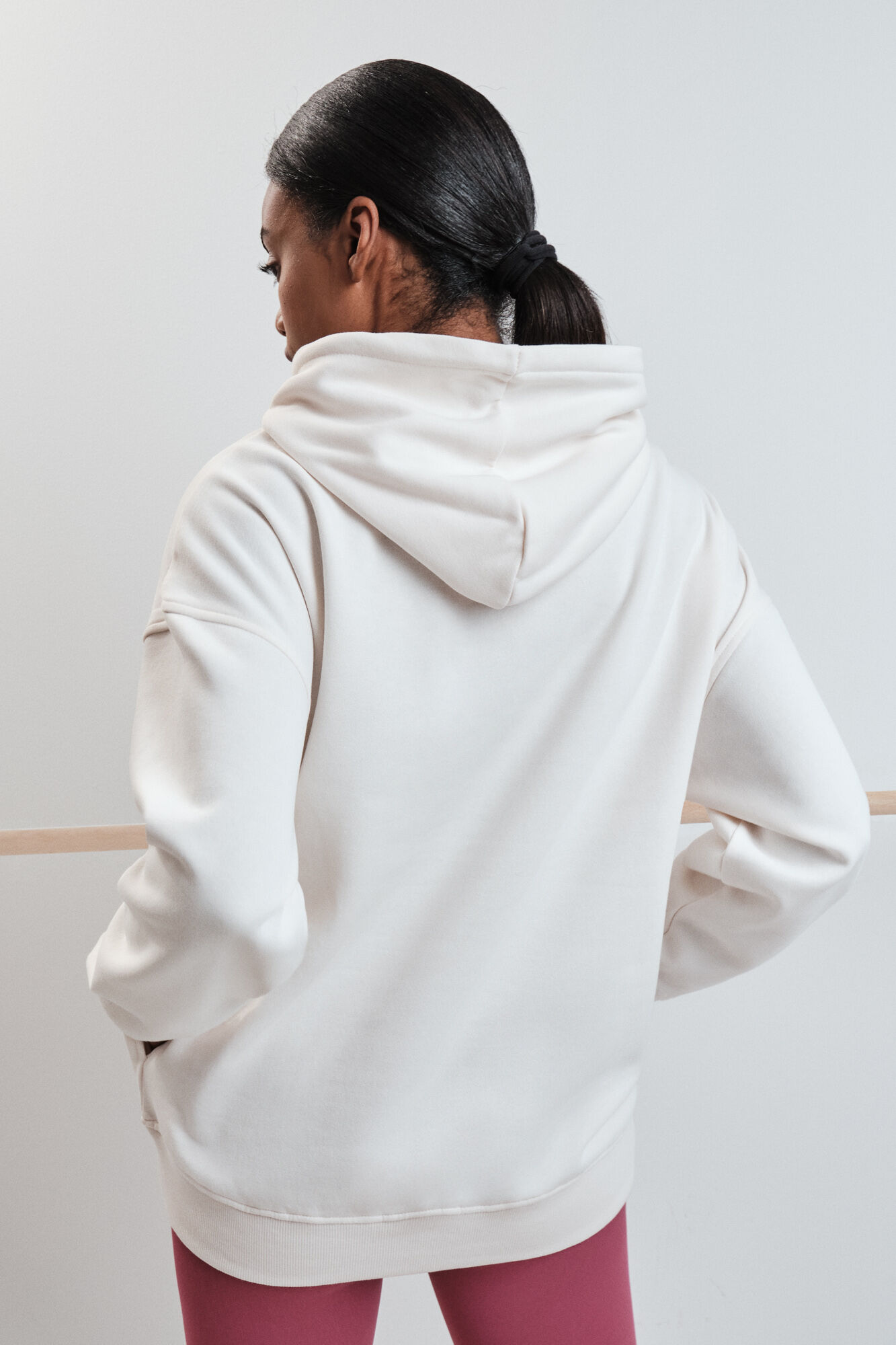 Dash and Stars Sudadera de felpa de algod&oacute;n blanco beige