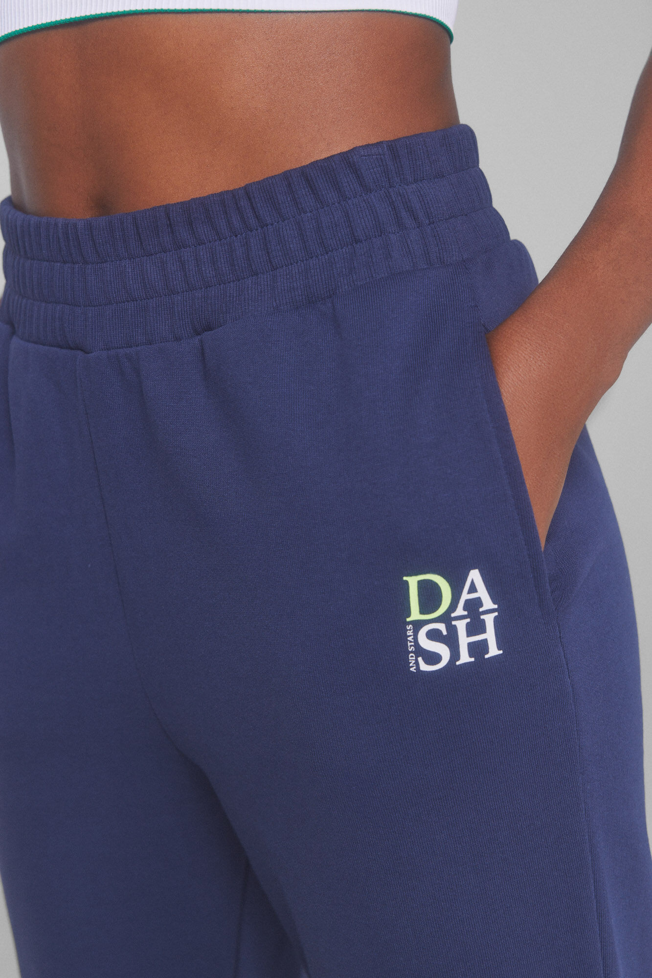 Dash and Stars Pantal&oacute;n jogger algod&oacute;n azul azul