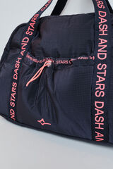 Dash and Stars Bolsa de deporte acolchada de nylon gris
