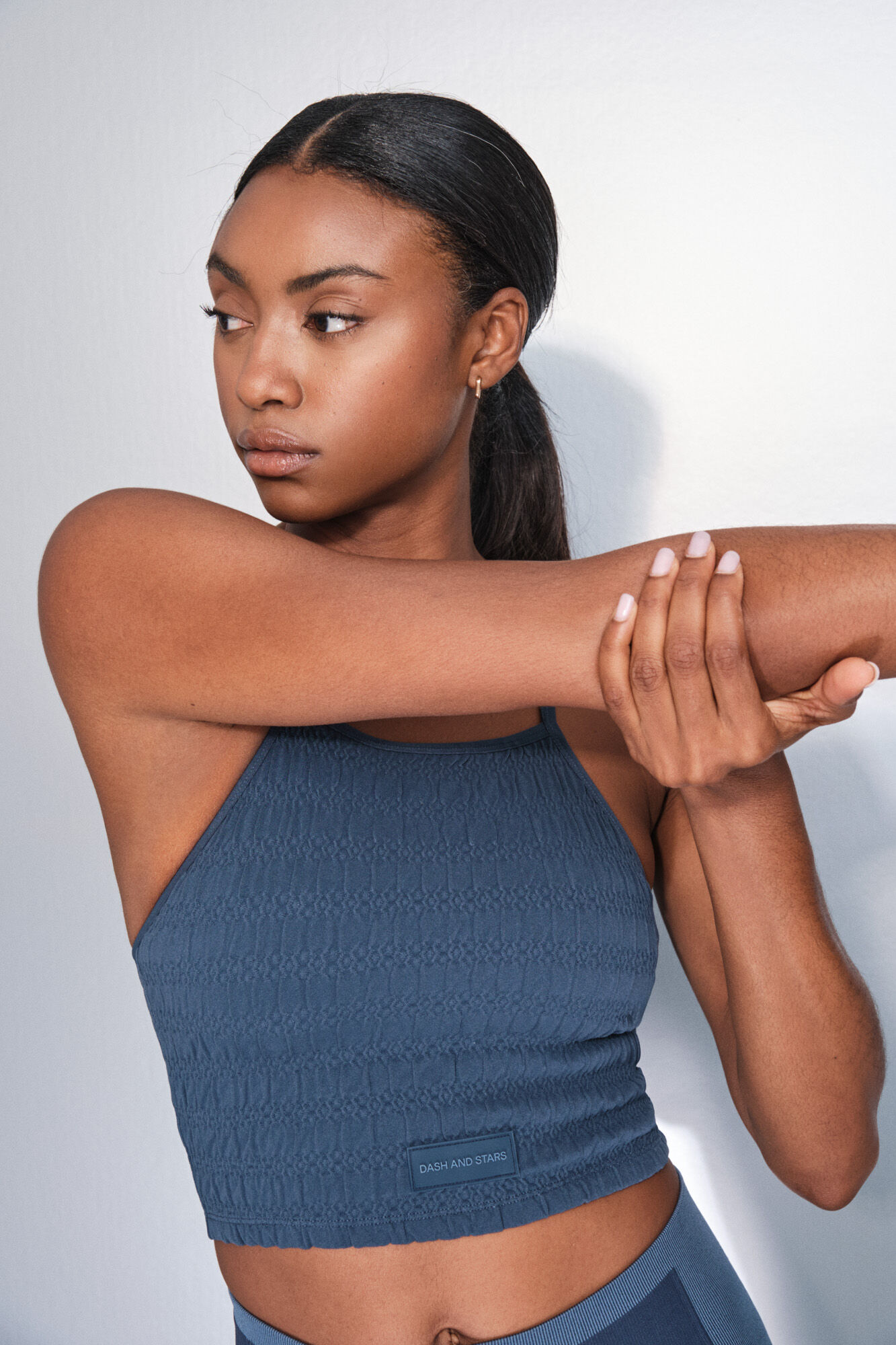 Dash and Stars Brasier deportivo azul Smock SEAMLESS COMFORT