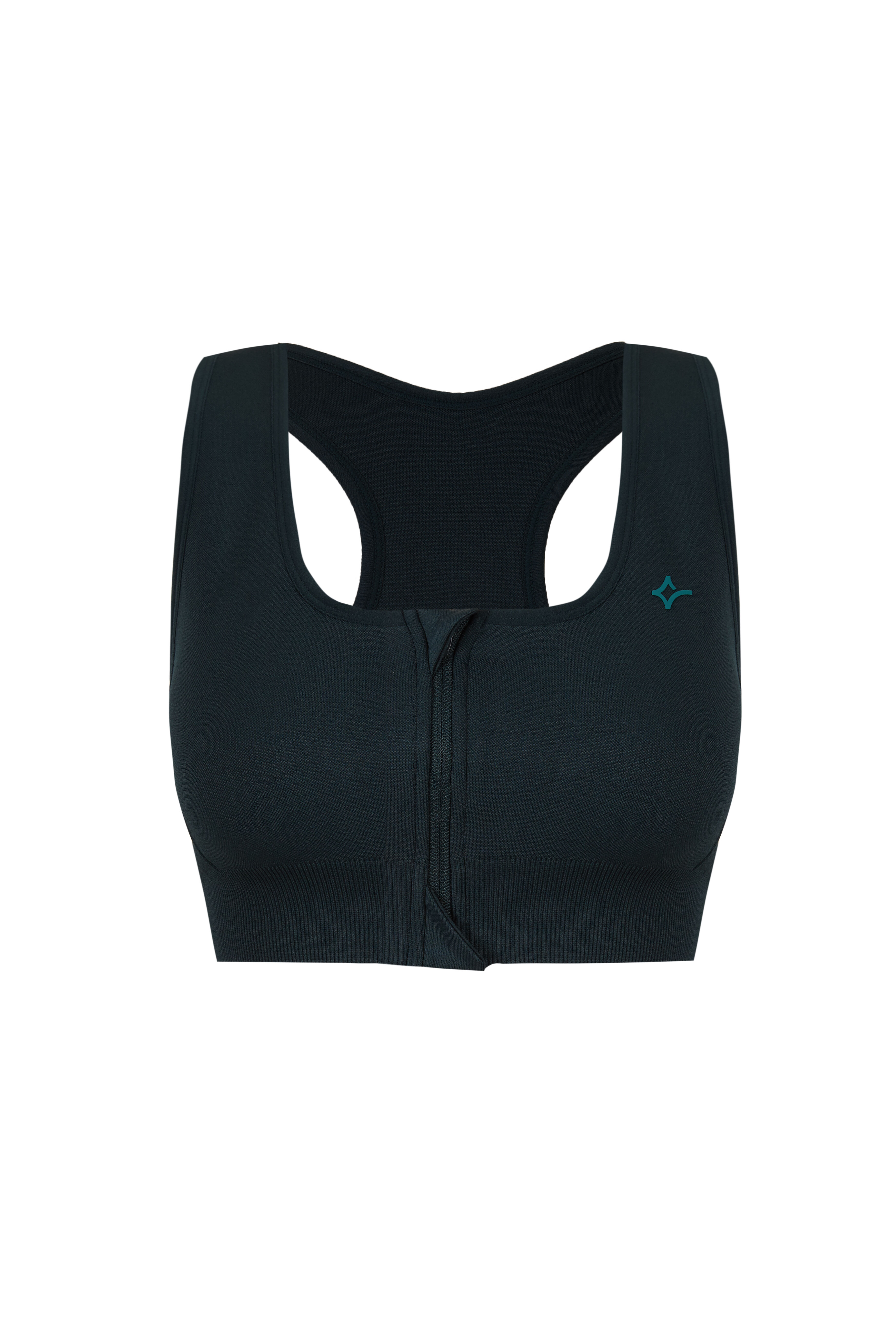 Dash and Stars Brasier deportivo cierre central SEAMLESS FIT verde verde