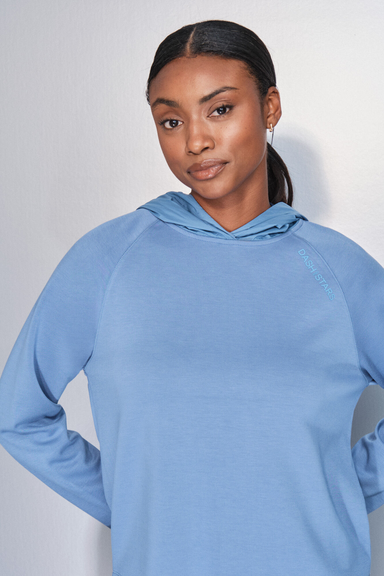 Dash and Stars Sudadera azul de soft touch azul