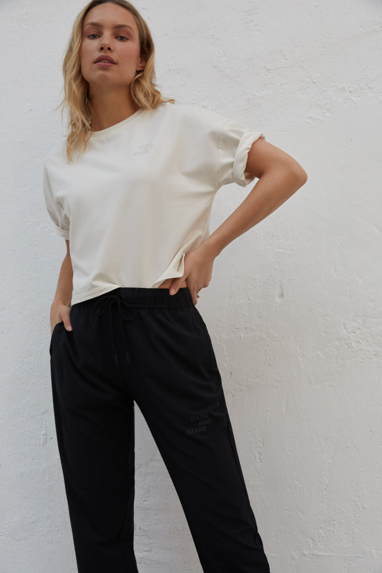 Dash and Stars Pantal&oacute;n jogger negro negro