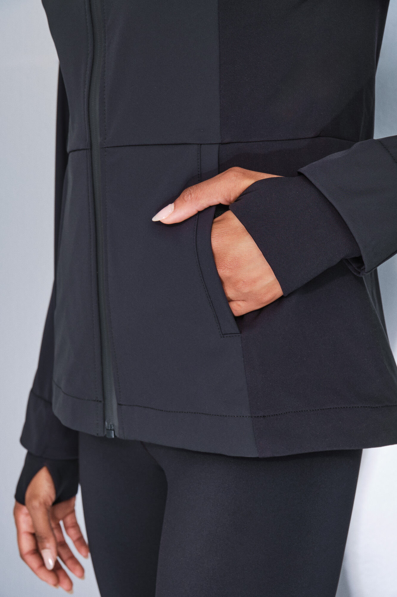 Dash and Stars Chamarra negra ajuste