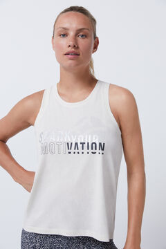 Dash and Stars Playera tirantes 100% algodón beige