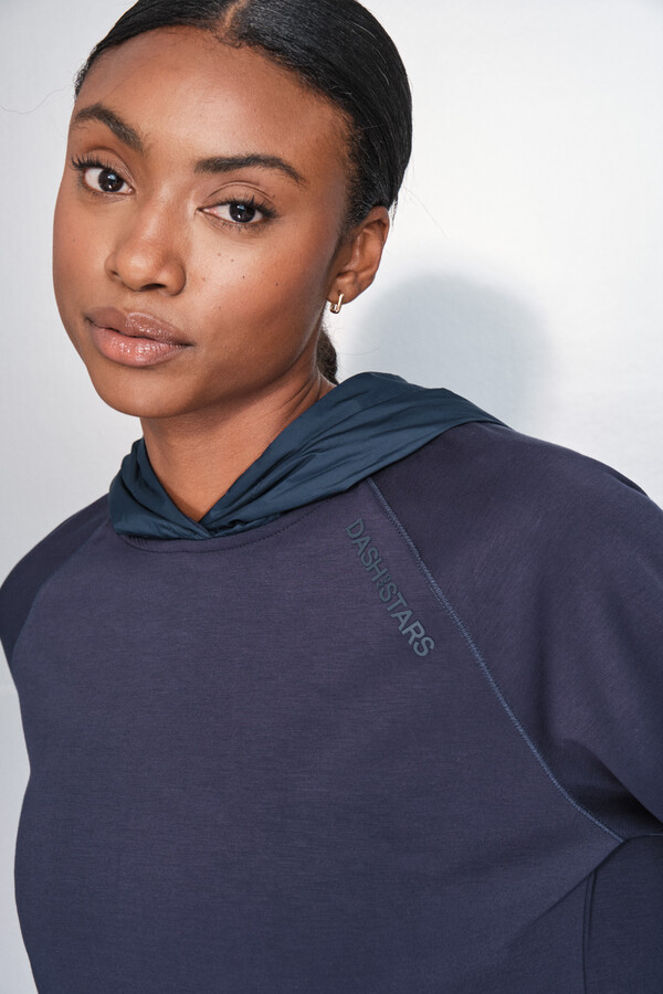 Dash and Stars Sudadera azul oscuro de soft touch azul