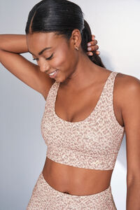 Dash and Stars Brasier deportivo con estampado animal 4D STRETCH en color blanco