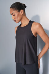 Dash and Stars Playera negra con cuello halter negro