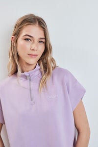 Dash and Stars Sudadera de manga corta de viscosa suave rosa