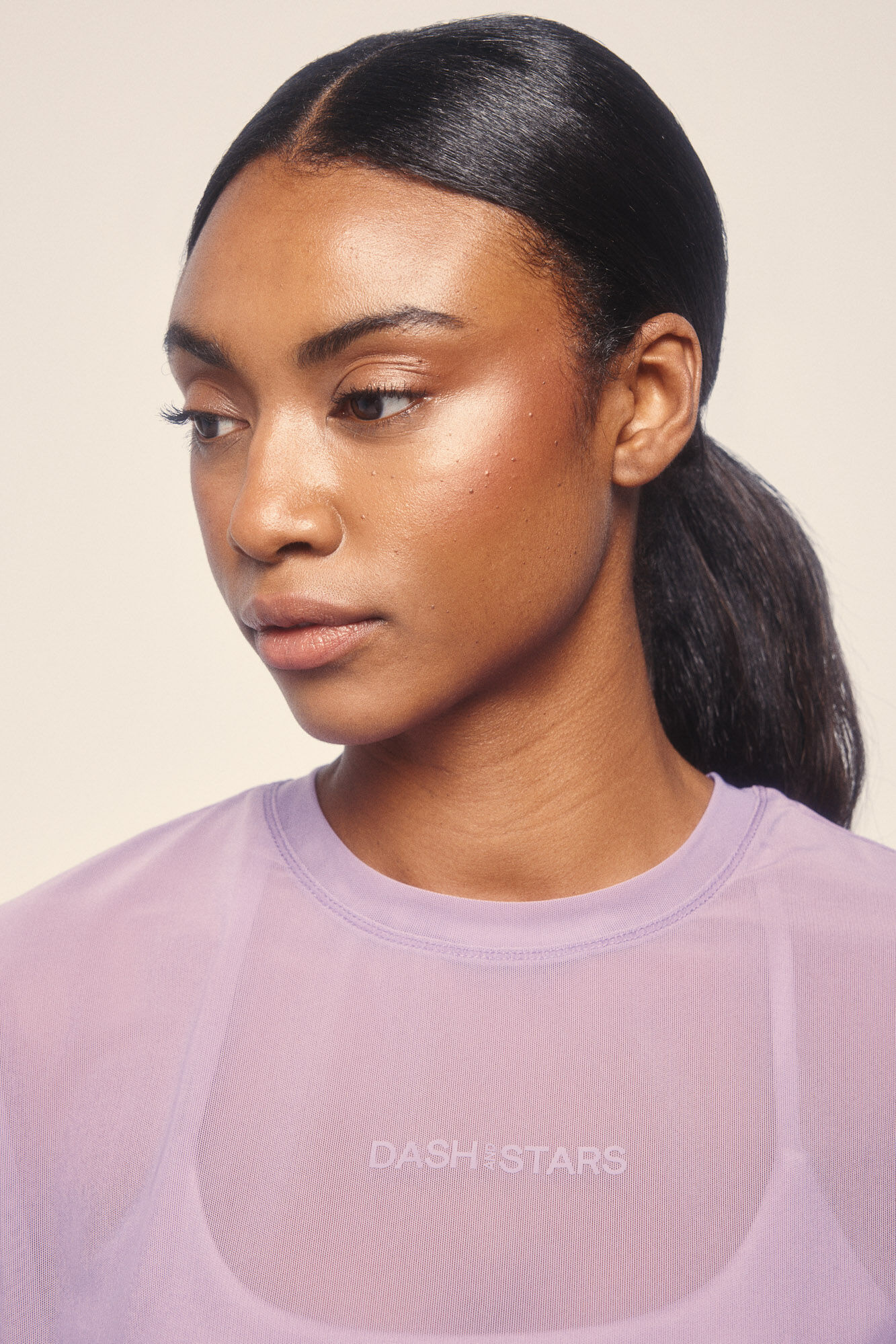 Dash and Stars Camiseta manga corta mesh lila morado/lila