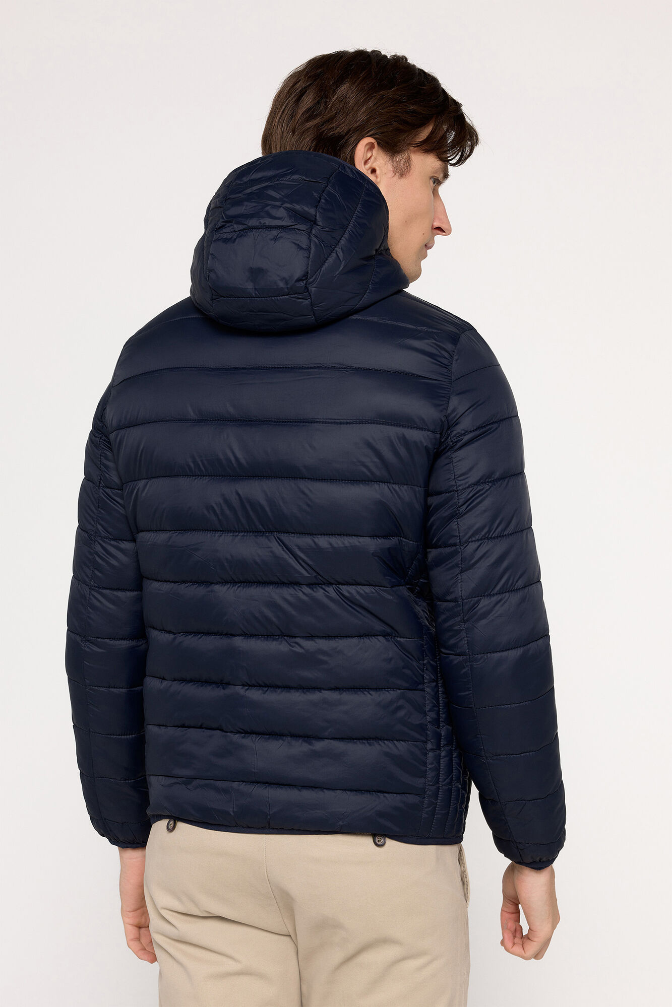 Milano Chaqueta Acolchada Capucha Azul Oscuro