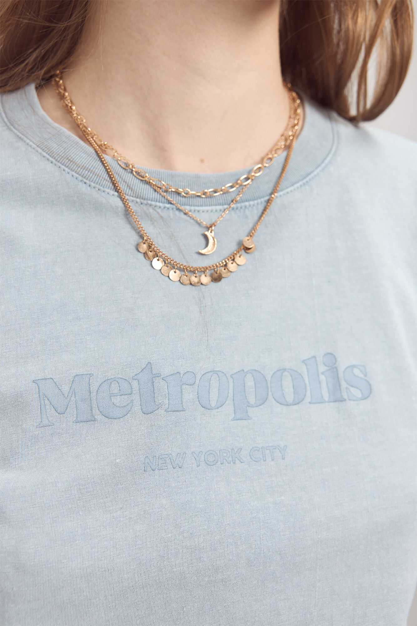 Milano Camiseta efecto lavado estampada Azul