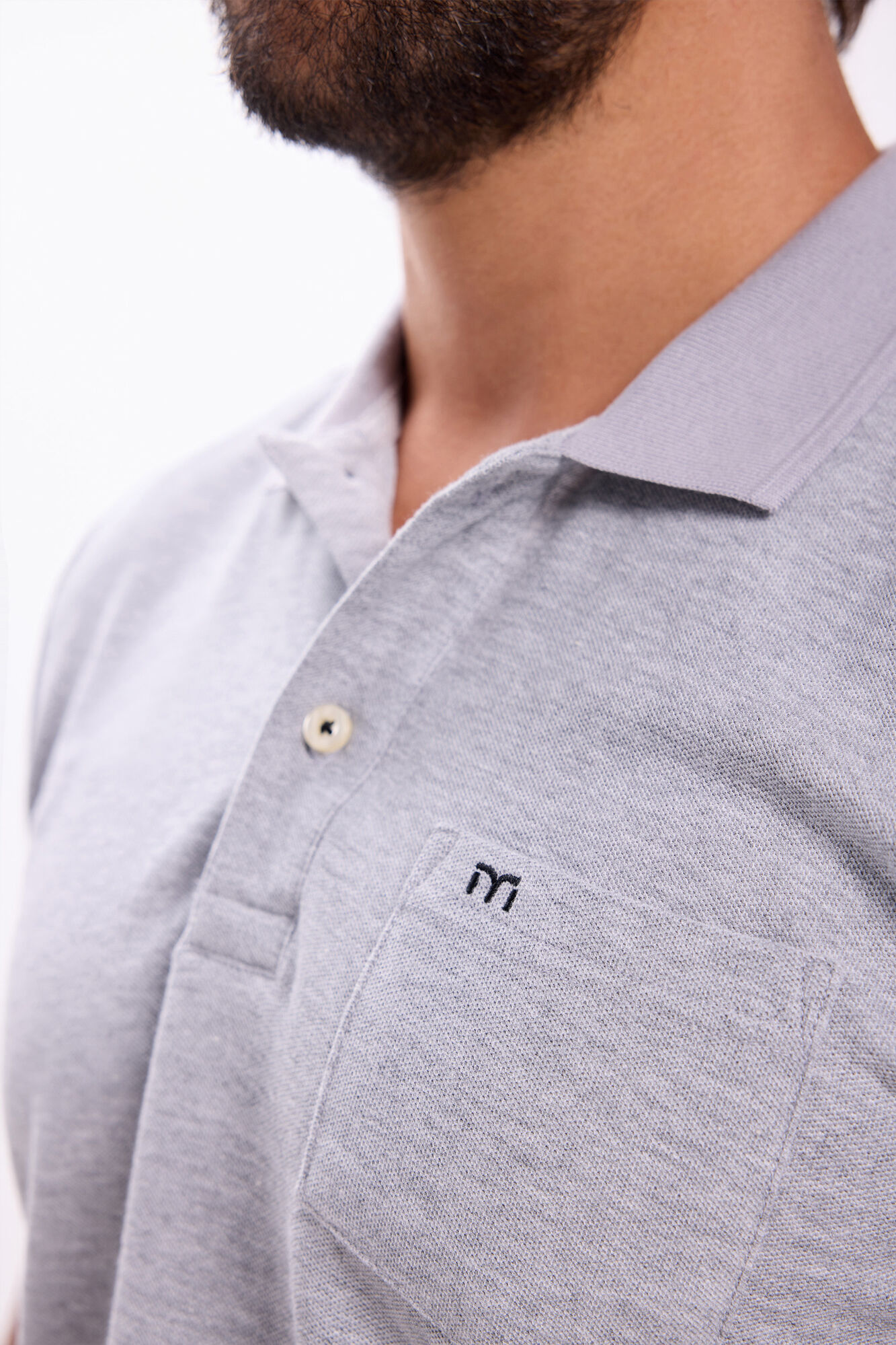 Milano Polo de bolsillo Gris Claro