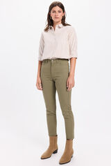 Milano Pantalón slim de color Kaki Oscuro