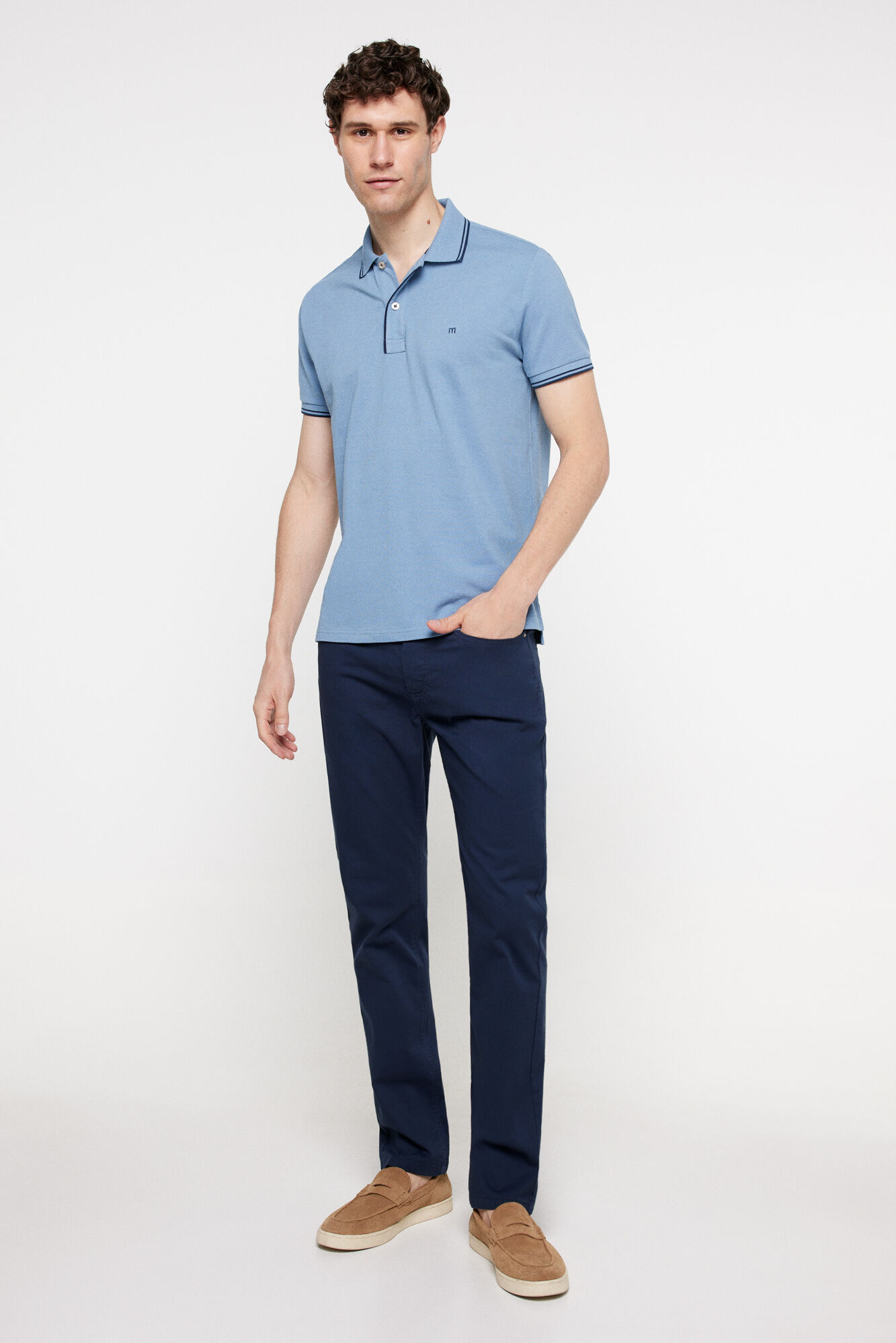 Milano Polo piqu&eacute; manga corta Azul