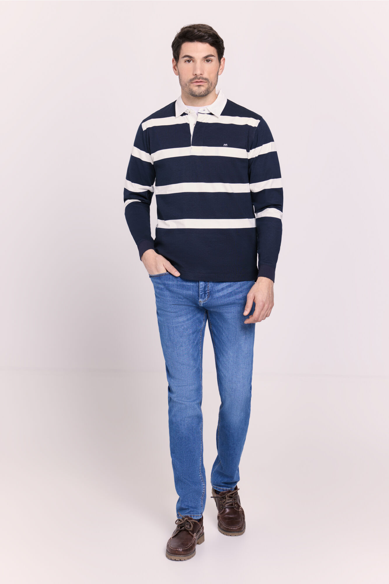 Milano Polo a rayas manga larga