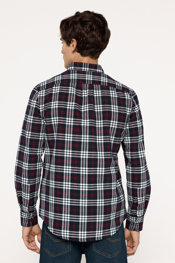 Milano Camisa Oxford Cuadros Azul