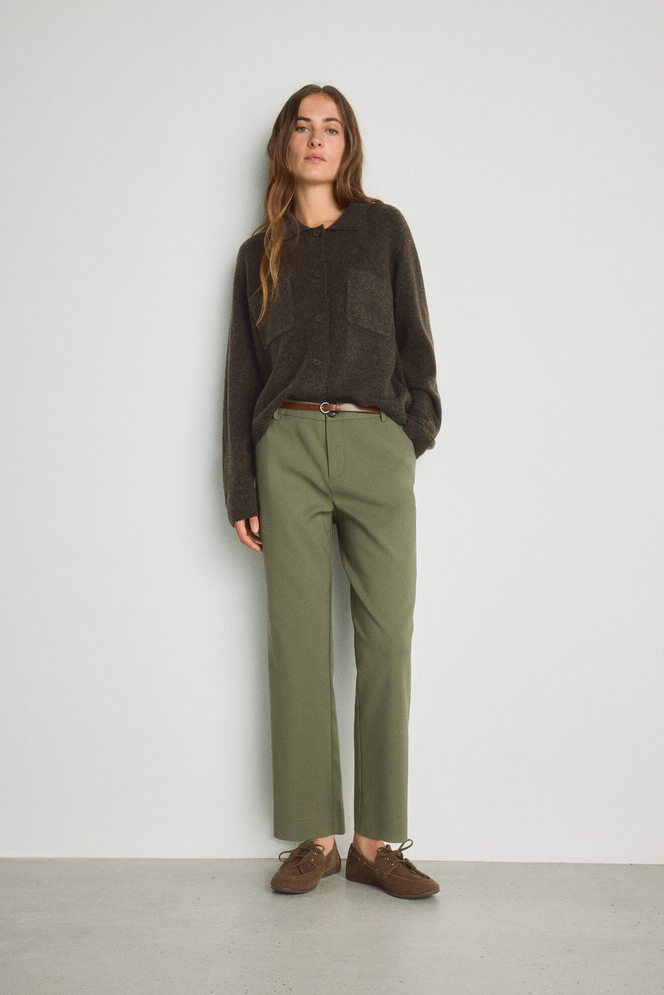 Milano Pantal&oacute;n chino con cintur&oacute;n Gris