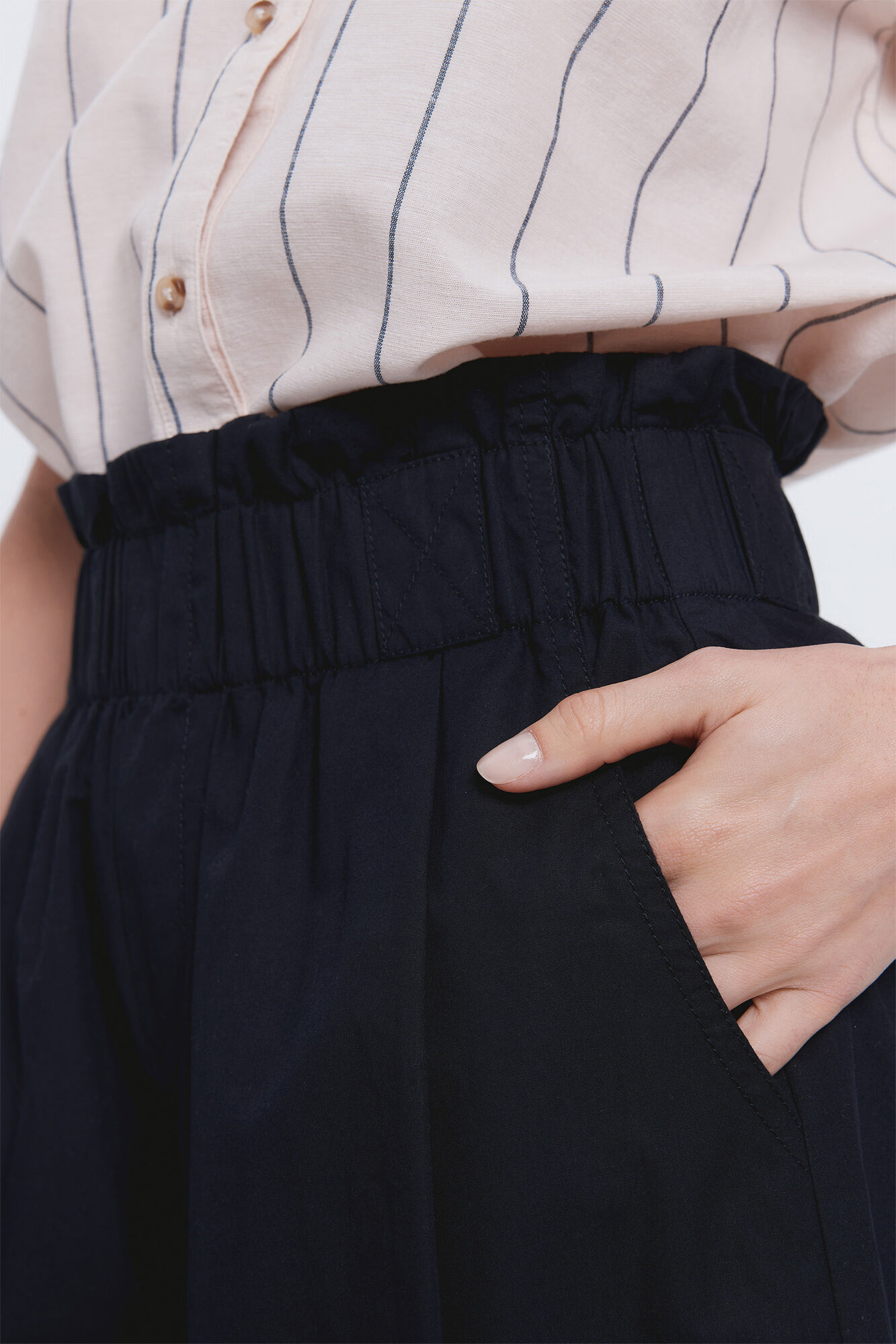 Milano Bermuda cinturilla alta Negro