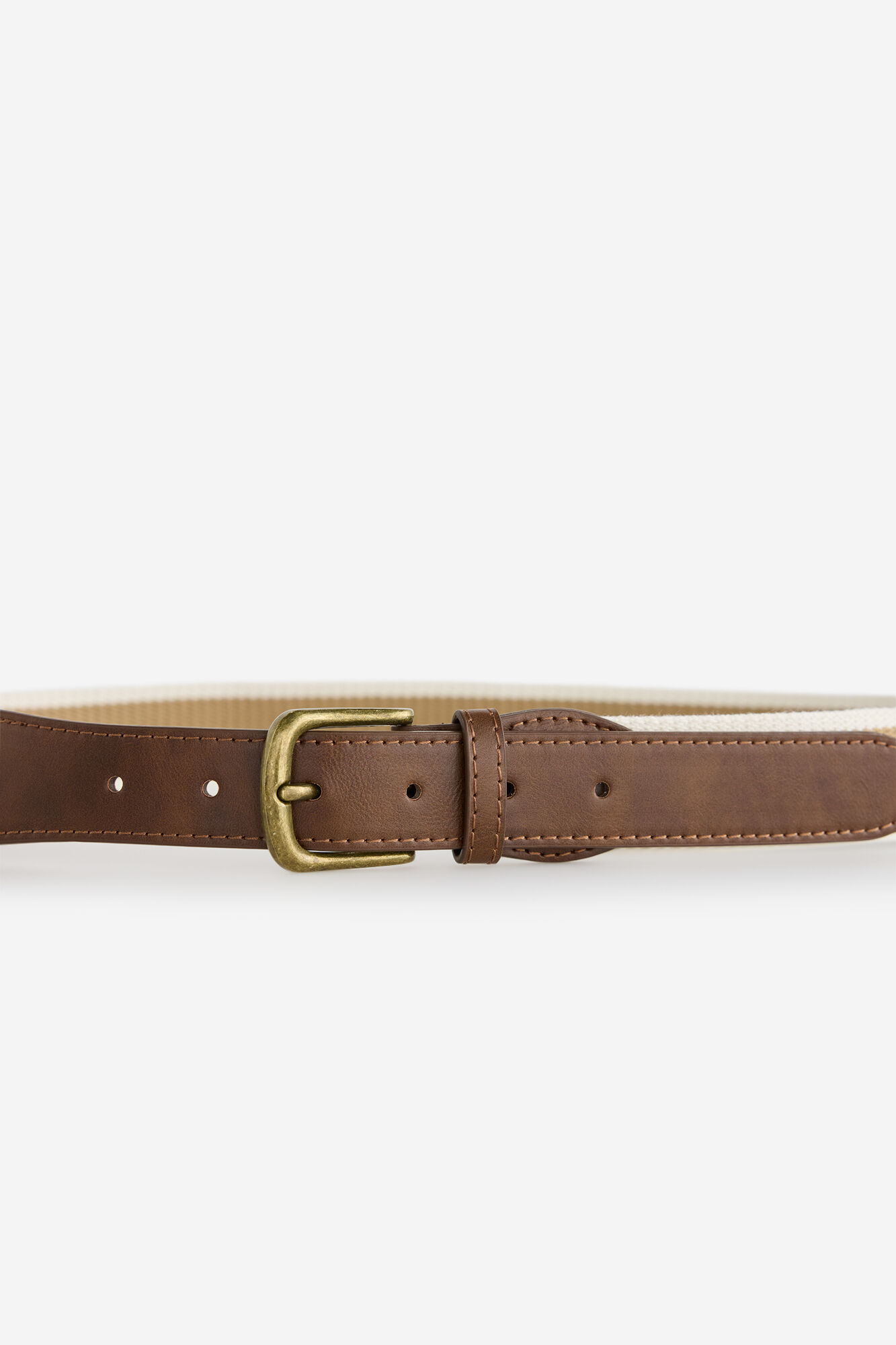 Milano Cintur&oacute;n canvas beige Tostado