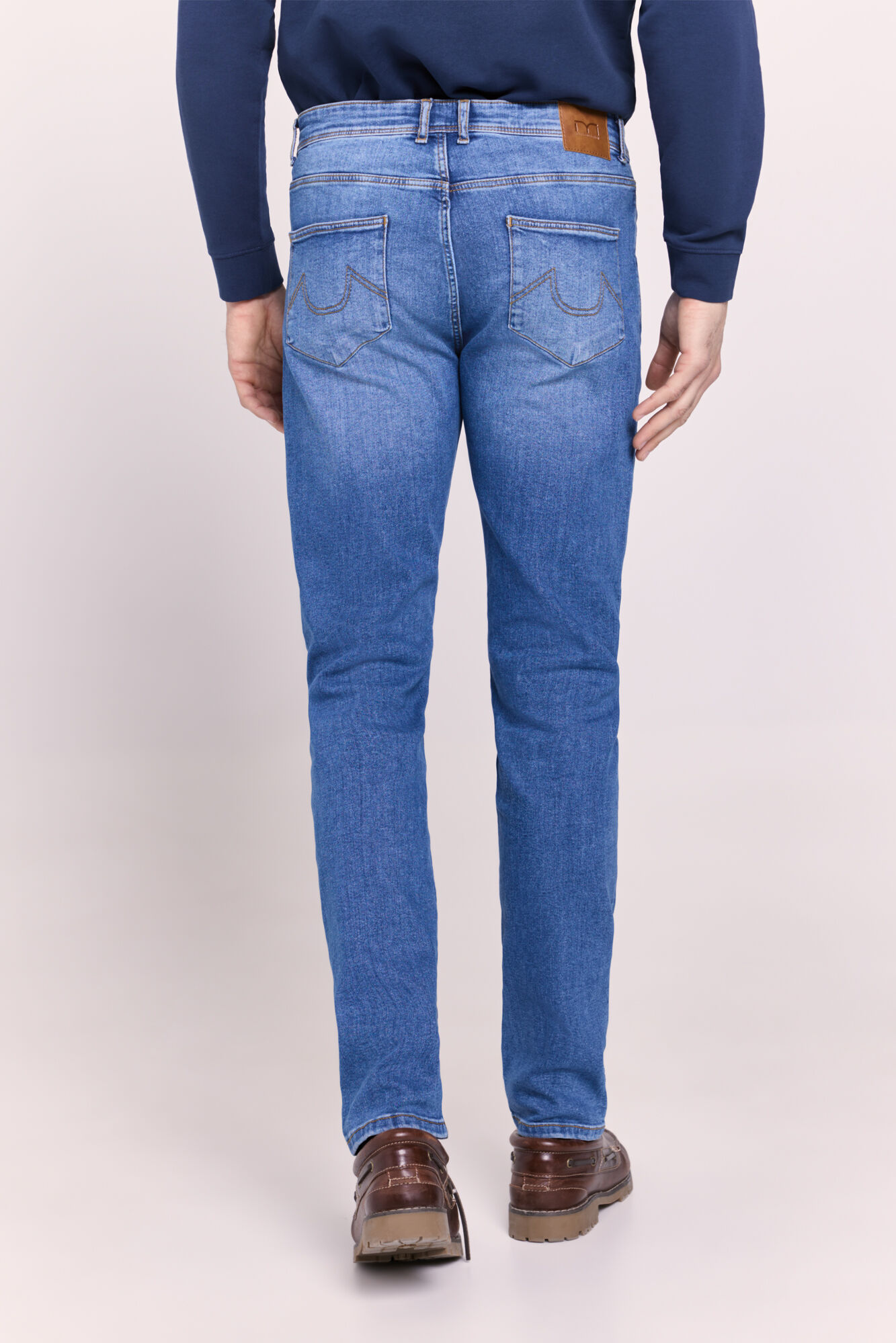 Milano Pantal&oacute;n slim fit de mezclilla Azul