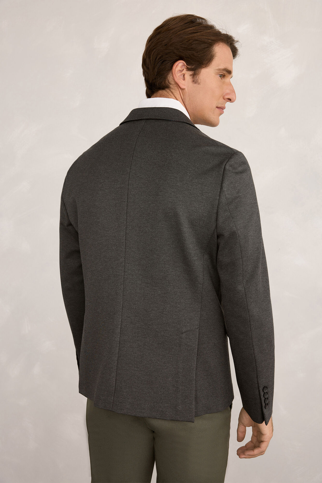 Milano Blazer de punto entallada Gris Oscuro