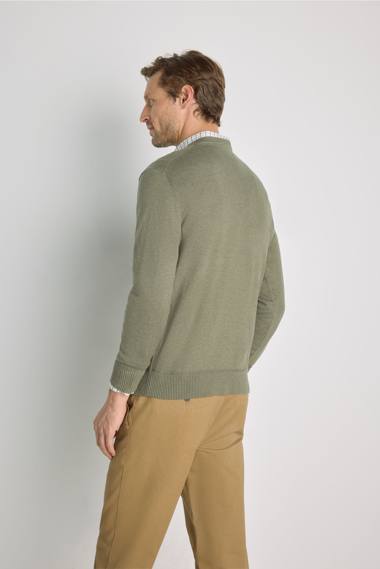 Milano Su&eacute;ter cuello pico Gris