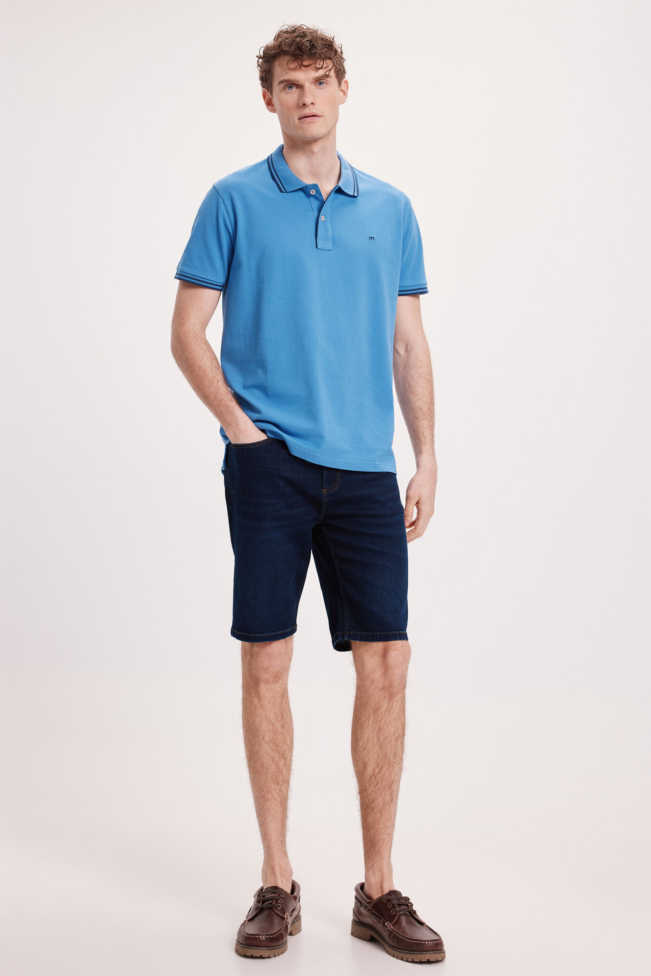 Milano Polo Tips Azul Oscuro