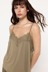 Milano Top Lencero Satinado Marfil