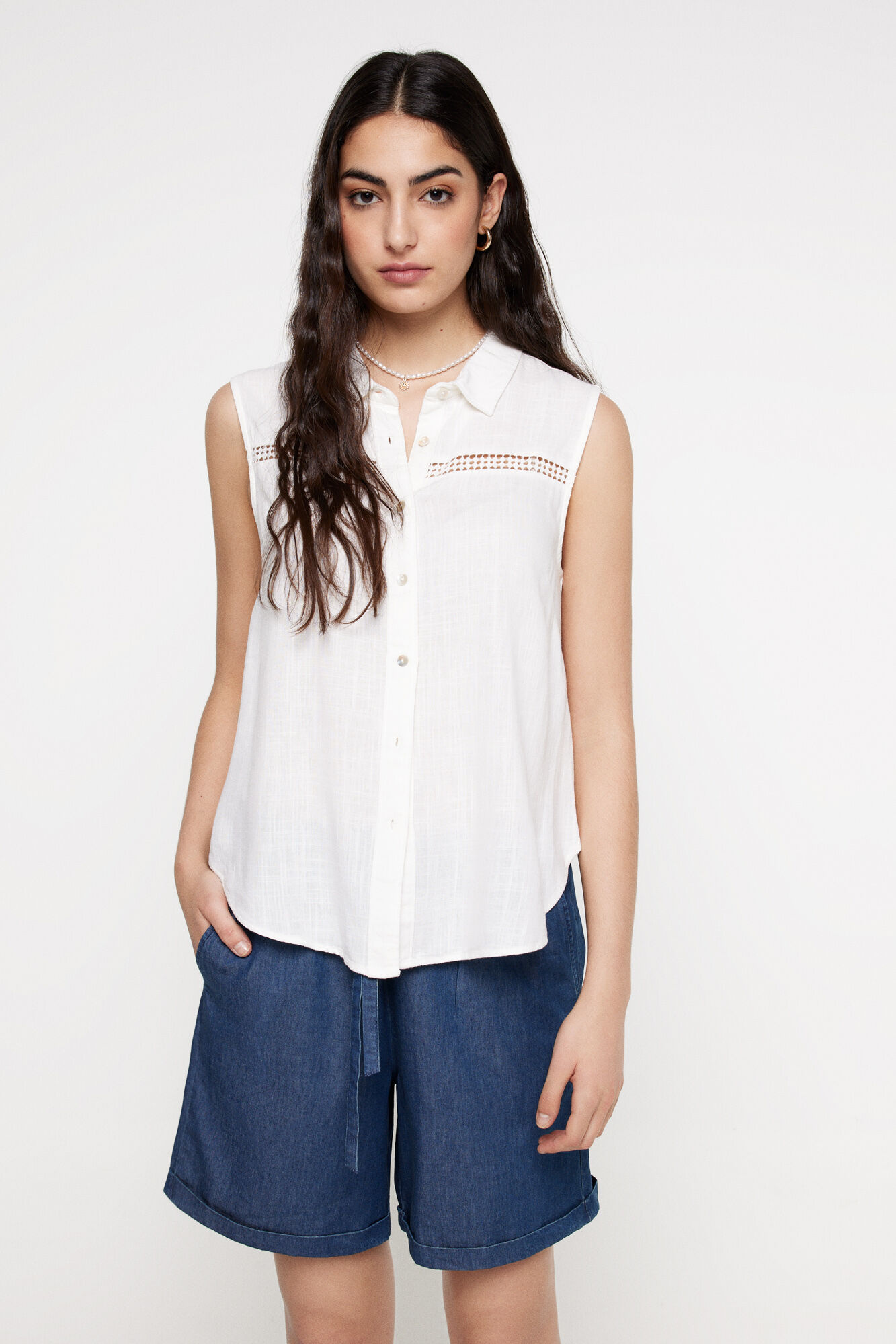 Milano Bermudas light denim. Azul