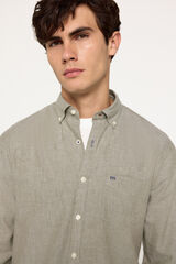 Fifty Outlet Camisa twill lisa Gris
