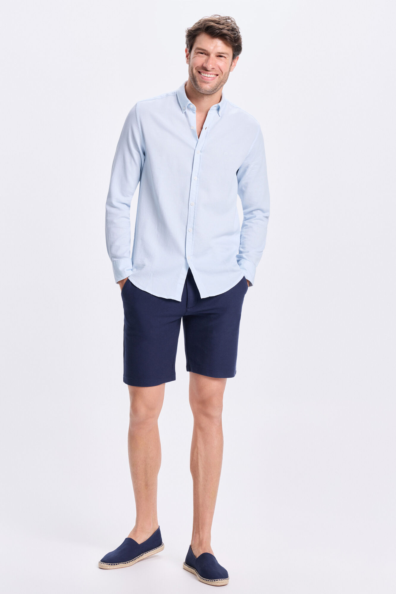 Milano Camisa deportiva estructurada Azul